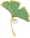 14K Gold Ginkgo Leaf Brooch with Green Pearl - Elegant Vintage Pin