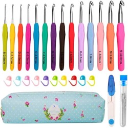 14 Size Crochet Hooks Set