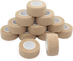 Self Stick Cohesive Bandage Latex 1"x5 Yards First Aid Bandages Stretch Sport Wrap Vet Tape