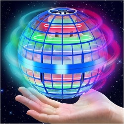 Flying Orb Ball Toy - Hover Ball with RGB Light Magic Hand Controlled Floating Boomerang Ball Galactic Globe Cool Toys Gift Glow in The Dark Ball Toys Birthday Gifts