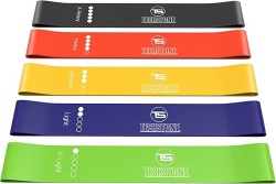 TechStone Resistance Bands Set for Men and Women, Pack of 5 Different Levels Elastic Band for Home Gym Long Exercise Workout