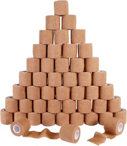 48 Pack 2� x 5 Yards Self Adhesive Bandage Wrap Athletic Elastic Breathable Cohesive Bandage Wrap Rolls for Stretch, Sports