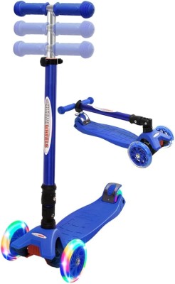 ChromeWheels Scooters for Kids, Deluxe 3 Wheels Kick Scooter 4 Adjustable Height 132lbs Weight Limit