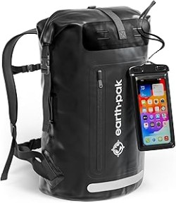 Earth Pak Waterproof Dry Bag with Zippered Pocket - Waterproof Dry Bag Backpack Keeps Gear Dry Kayak - Waterproof Phone Case