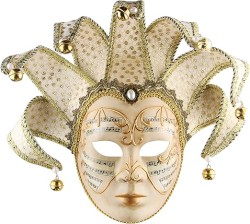 Masquerade Venetian Jester Mask Music Mardi Gras Wall Decorative Art Collection Mask