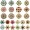 Lot 24pc Mixed Color Rhinestone Crystal Flower Brooches Pins