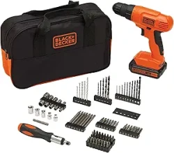 BLACK+DECKER 20V MAX* POWERCONNECT Cordless Drill Kit + 100 pc