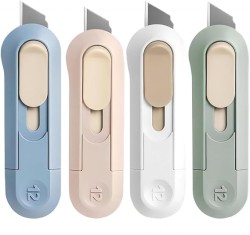 4pcs Utility Knife ?SK5 Retractable Blade Duty Box Cutter Letter Opener, Razor Sharp Cartons Cardboard Cutter Knife Perfect for Paper