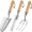 Berry&Bird Gardening Hand Tool Set - 3PCS Stainless Steel Garden Tool Kit Multifunctional Tool with Wooden Handle Trowel
