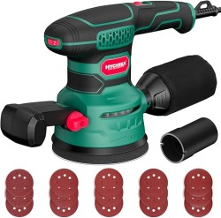 Orbital Sander 3.8Amp 450W, HYCHIKA 6 Variable Speeds Double Handle Palm Random Orbit Sander