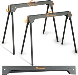 Saw Horses 2 Pack, Heavy Duty Folding Portable Saw Horses Table 2200 Lbs Load Capacity with 2x4 Support Legs