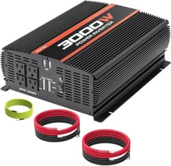  3000W Power Inverter 4 AC Outlets DC 12V