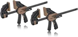Spec Ops Trigger Clamp for Woodworking 7" Medium One-Handed Bar Clamp/Spreader 165 Lbs. 2-Pack