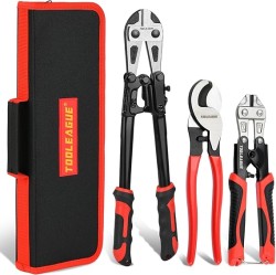 3Pcs Bolt Cutter Pliers Set,14" Heavy Duty Bolt Cutter