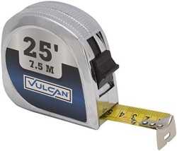 Edward Tools Measuring Tape 25 Foot with Power Lock - Heavy Duty High Impact Chrome - Classic Tape with True Zero Hook - Easy Lock Design