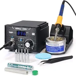 YIHUA 939D+ Digital Soldering Station, 75W Equivalent with Precision Heat Control (392°F to 896°F) and Built-in Transformer